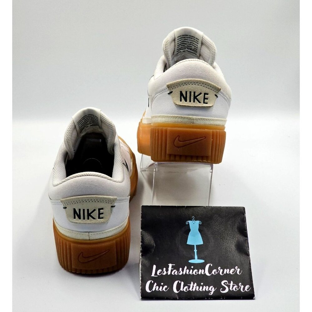 Nike Women's White Leather Court Legacy Lift Trainers Sneakers Sz 11 2478 - Picture 8 of 16